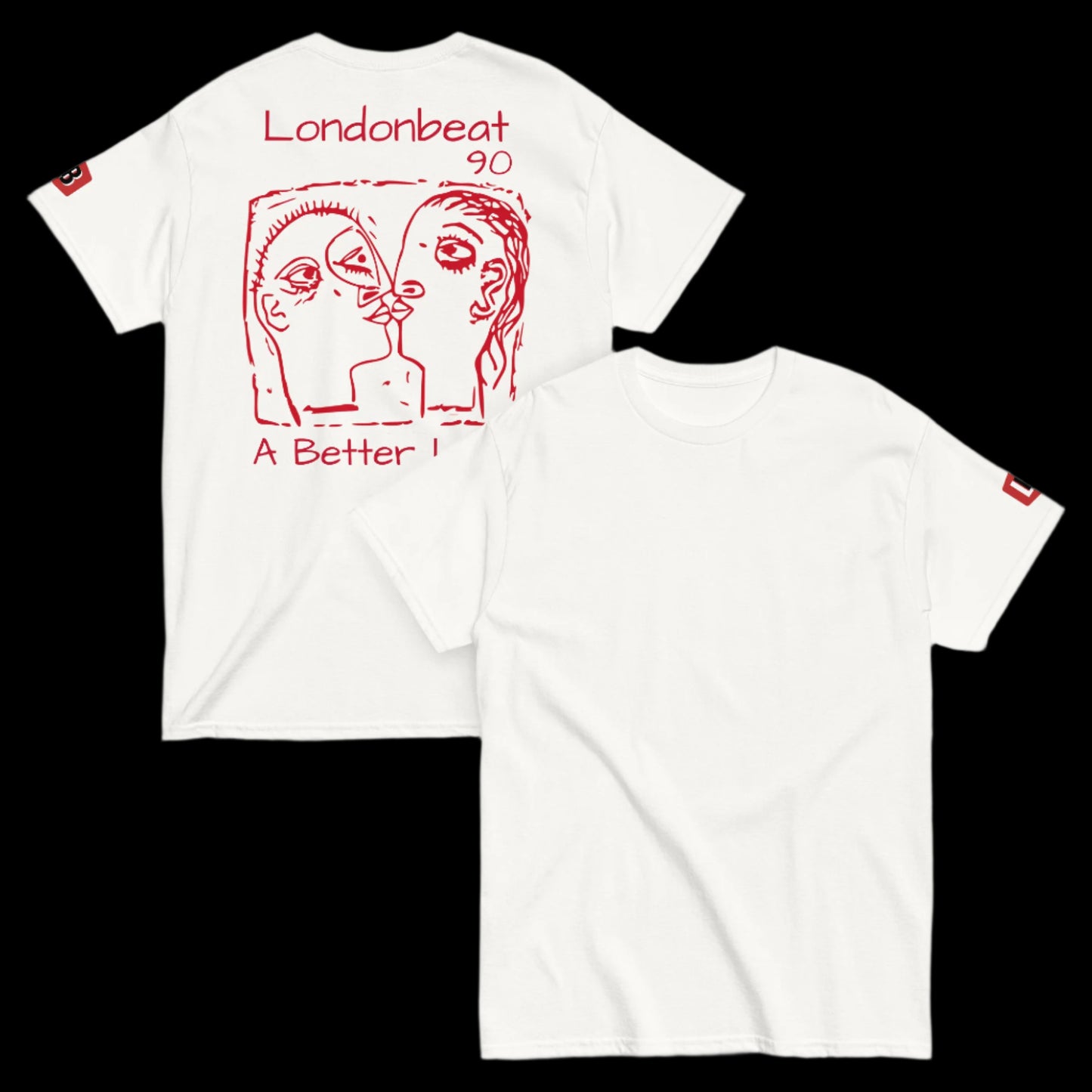'A BETTER LOVE' Tee - 90s Art Cover - White - Back and front