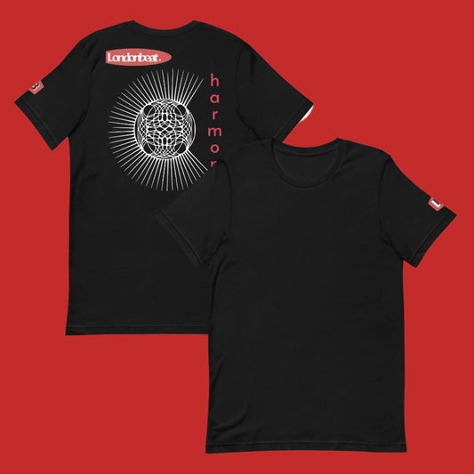 'HARMONY' Tee - 90s Original Design - Black - Back and front