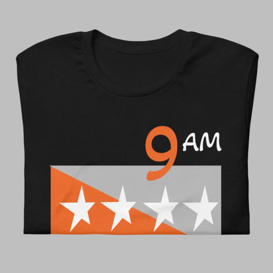 '9 AM' Art Cover 89 - T-shirt - Black - Folded