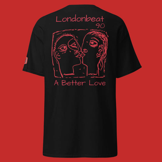 'A BETTER LOVE' Tee - 90s Art Cover - Black - Back
