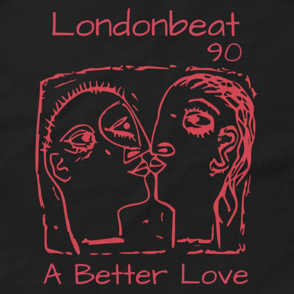 'A BETTER LOVE' Tee - 90s Art Cover - Black - Design detail