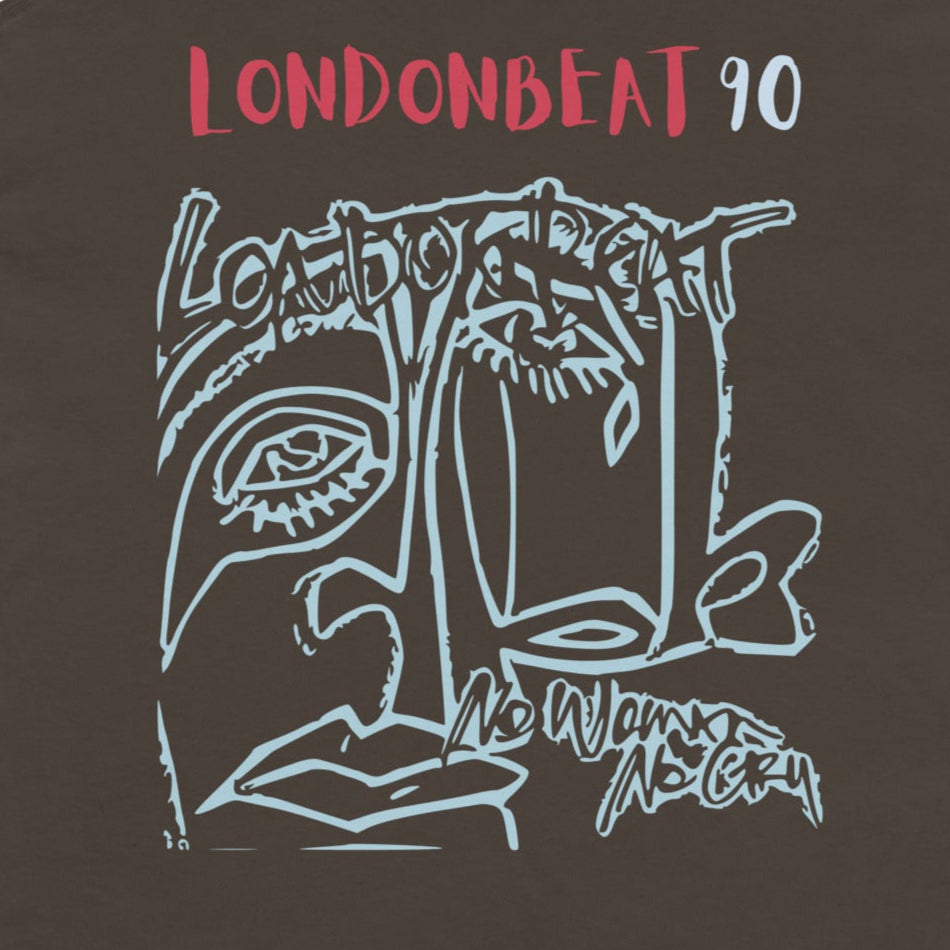 'NO WOMAN NO CRY' 90s Art Cover TEE - Dark Chocolate - Design detail