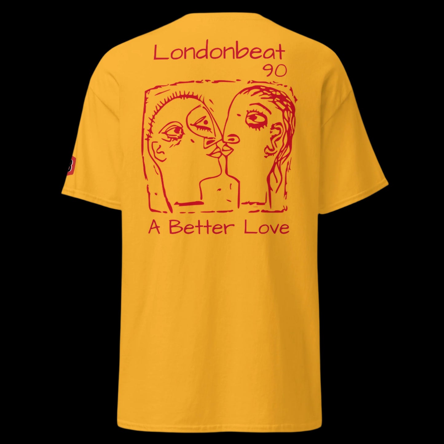 'A BETTER LOVE' Tee - 90s Art Cover - Gold - Back