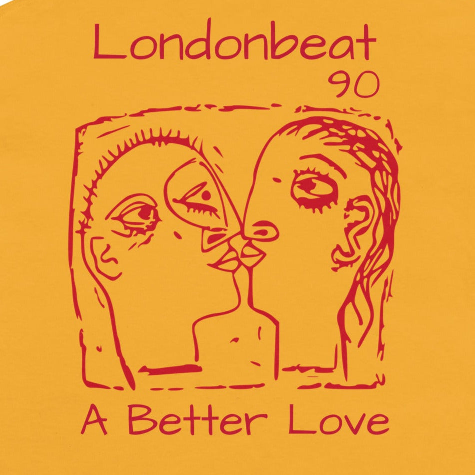 'A BETTER LOVE' Tee - 90s Art Cover - Gold - Design detail