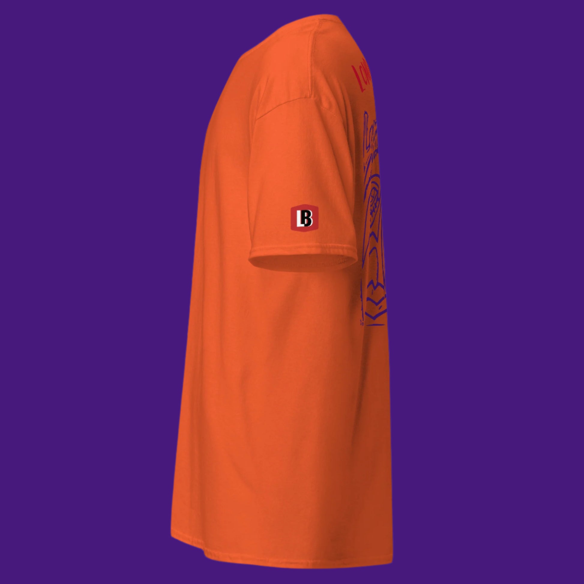 'NO WOMAN NO CRY' Tee - 90S Art cover - Orange - Left side