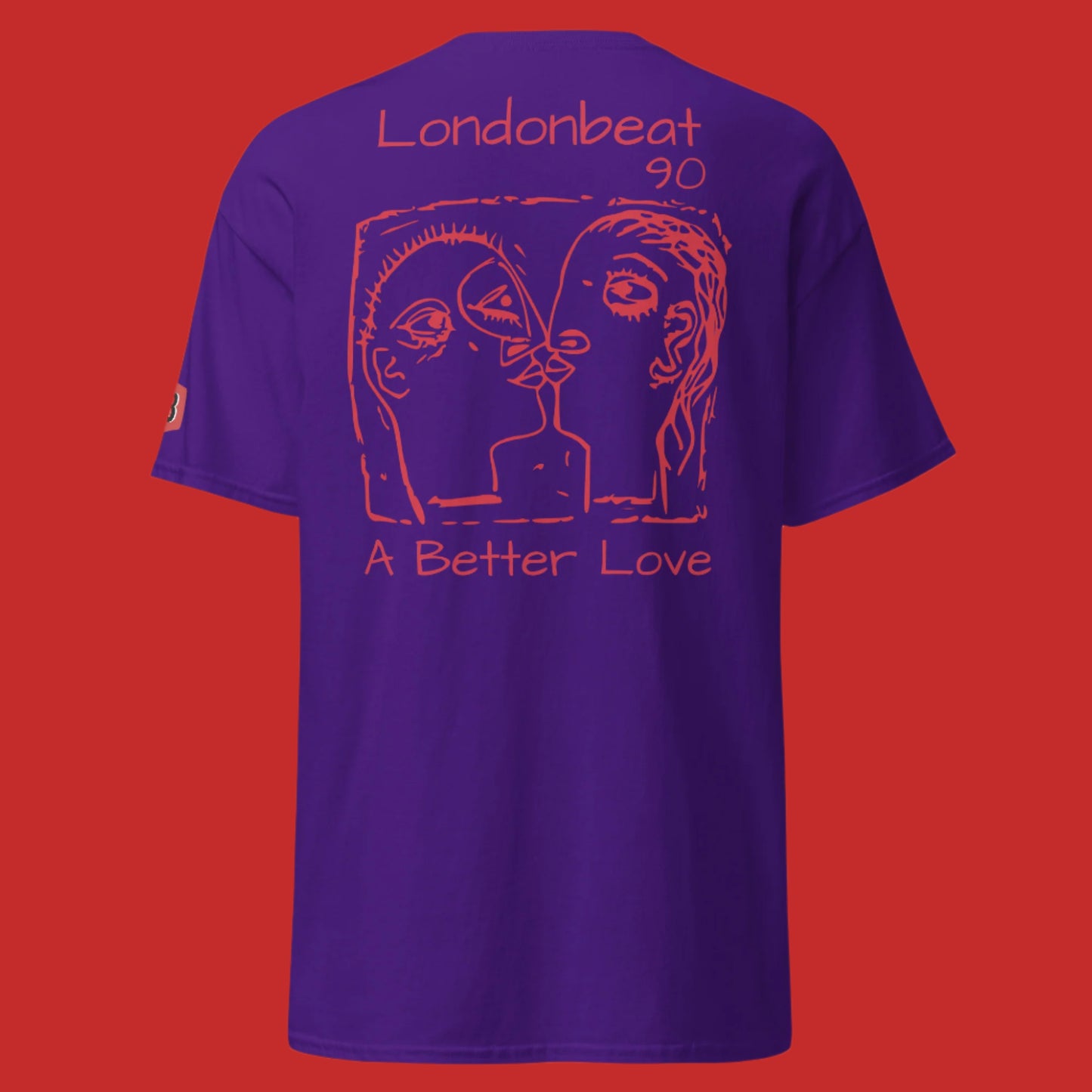 'A BETTER LOVE' Tee - 90s Art Cover - Purple - Back