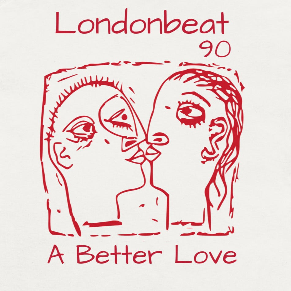 'A BETTER LOVE' Tee - 90s Art Cover - White - Design detail