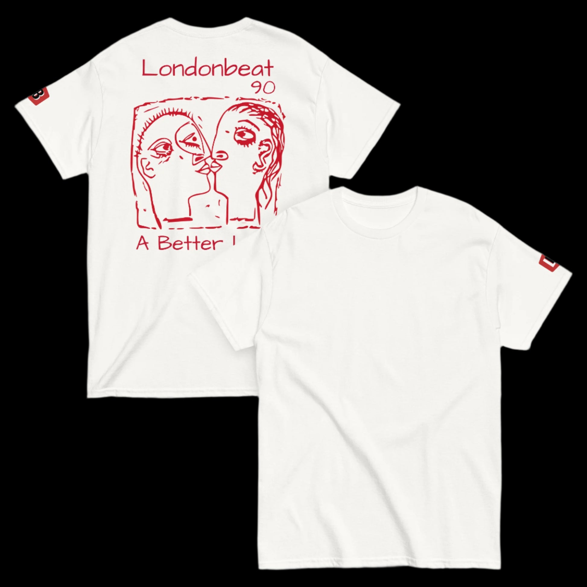 'A BETTER LOVE' Tee - 90s Art Cover - White - Back and front