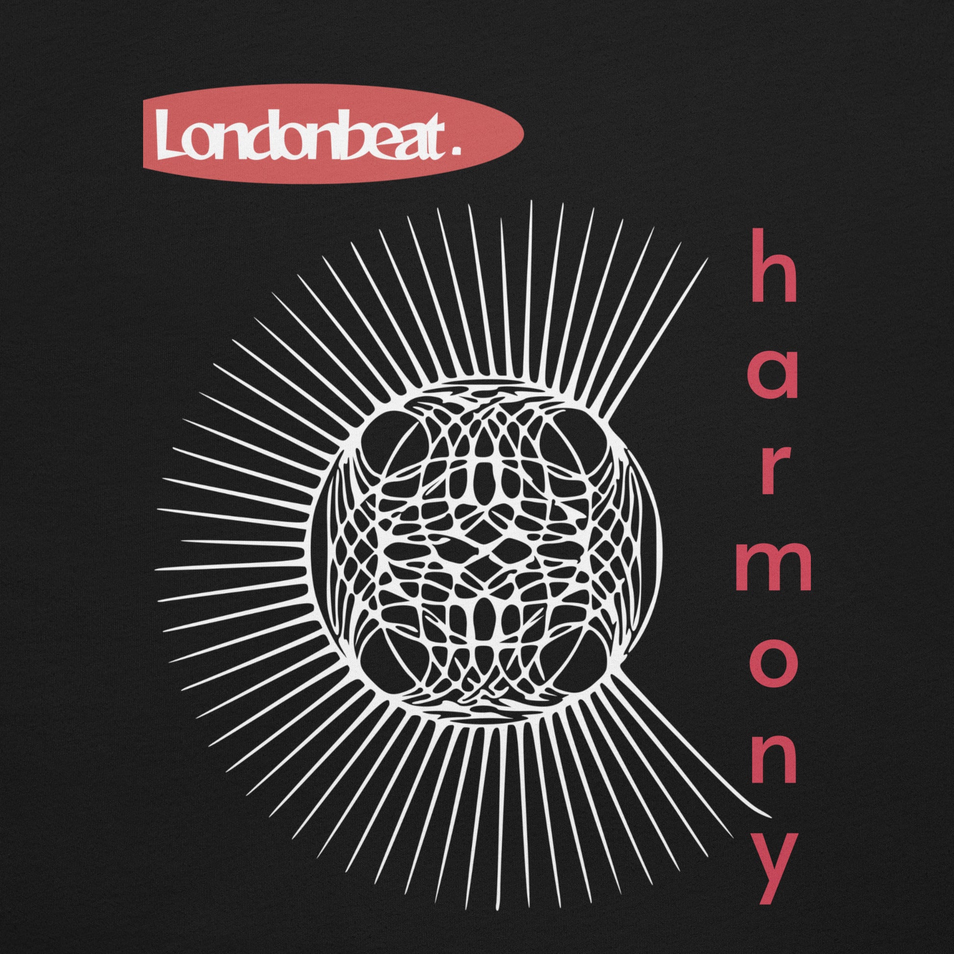 'HARMONY' Tee - 90s Original Design - Black - Design detail