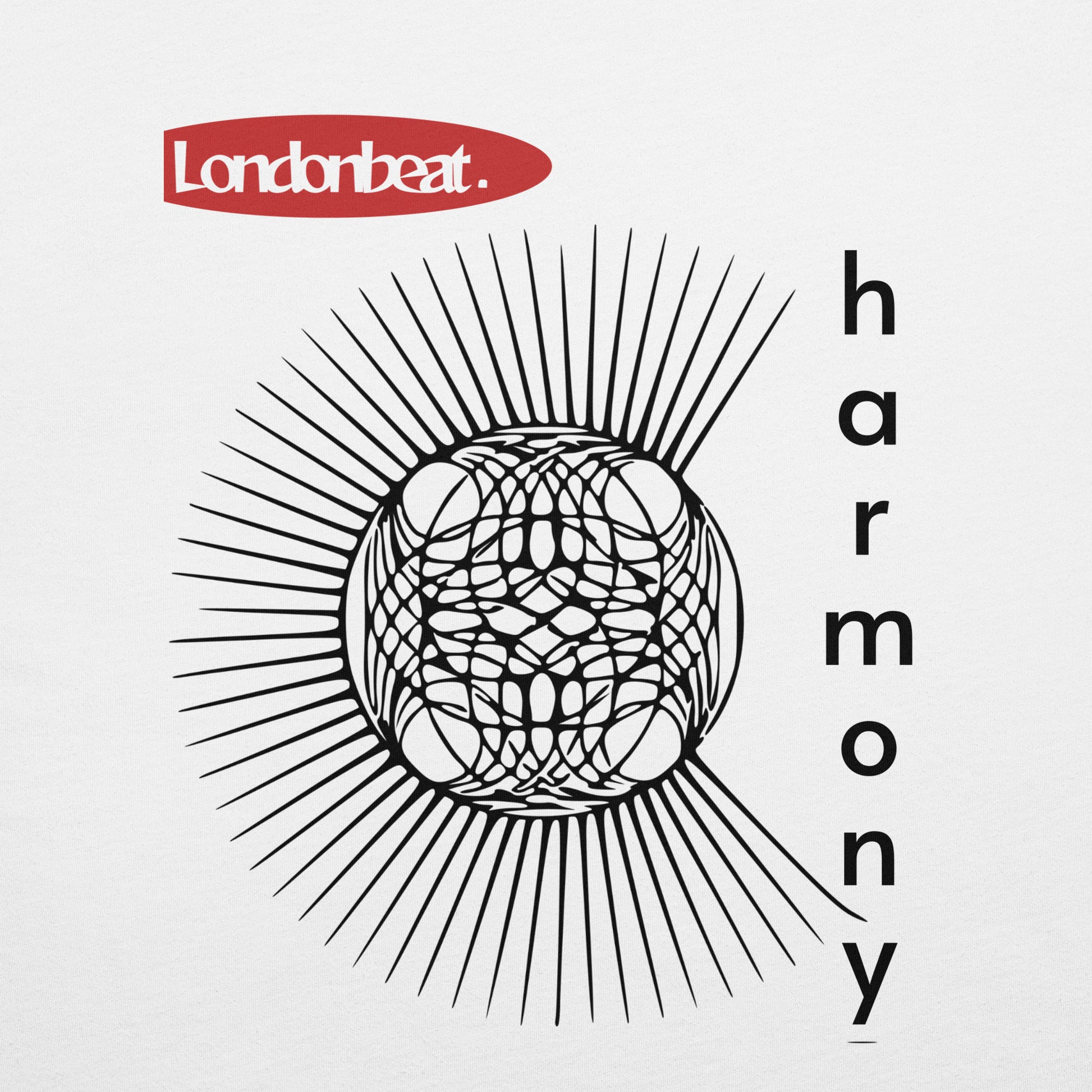 'HARMONY' Tee - 90s Original Design - White - Design detail